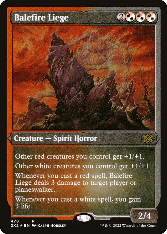 Balefire Liege (2X2-478) - Double Masters 2022 Etched Foil