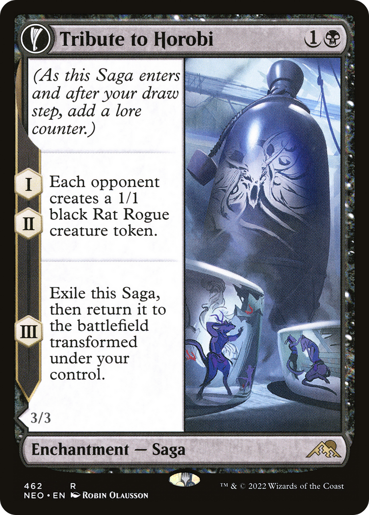 Tribute to Horobi (Extended Art) (NEO-462) - Kamigawa: Neon Dynasty: (Extended Art, fandfc)