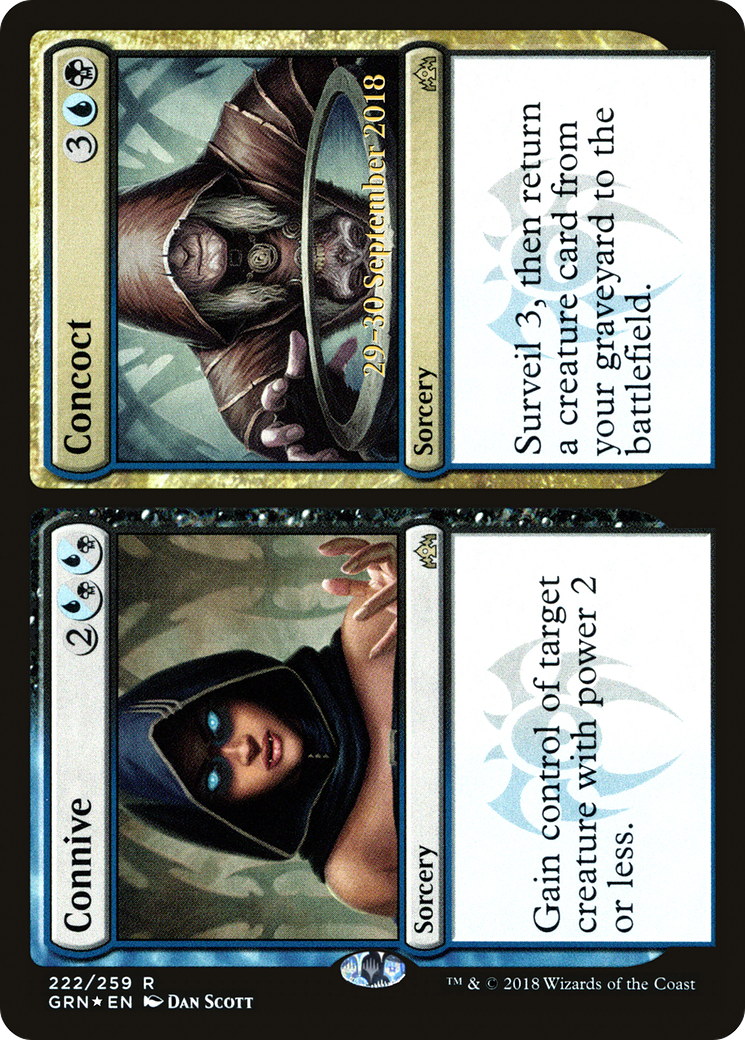 Connive // Concoct (PRE-222S) - Guilds of Ravnica Promos (Prerelease) Foil