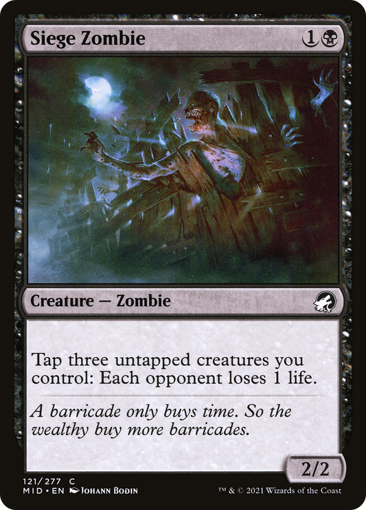 Siege Zombie (MID-121) - Innistrad: Midnight Hunt Foil