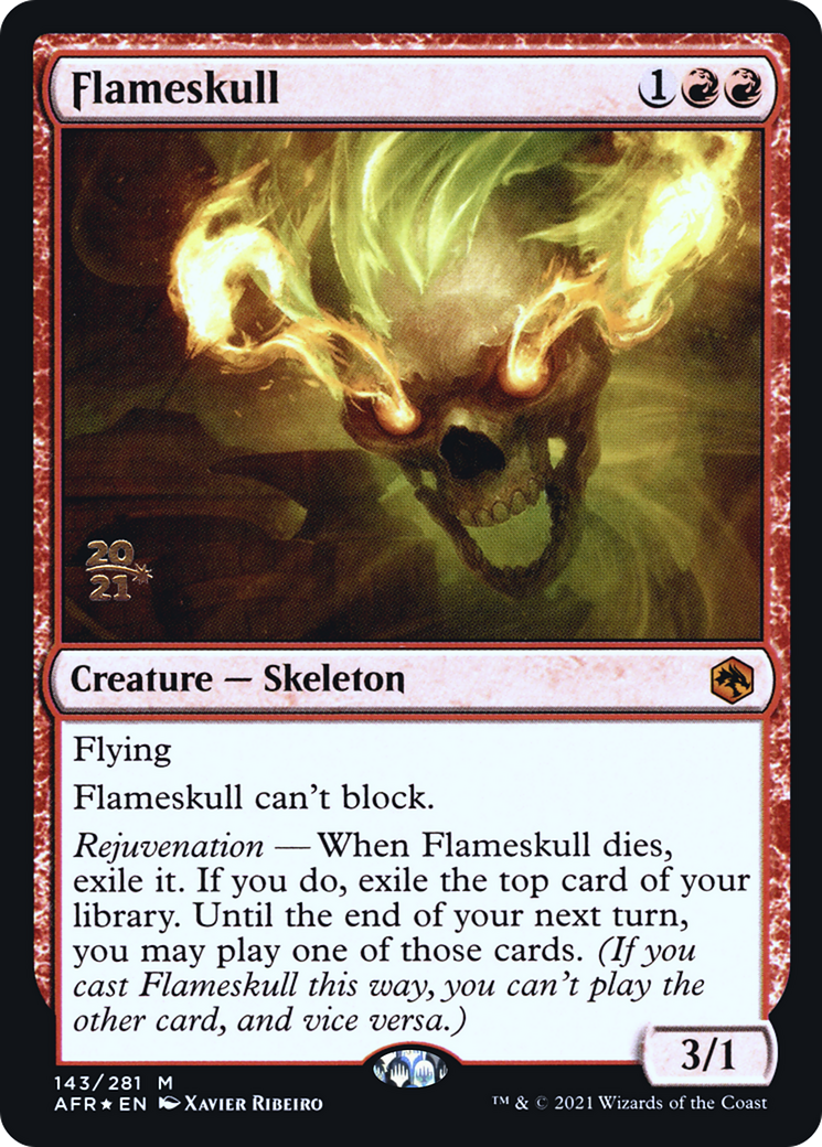 Flameskull (PRE-143S) - Adventures in the Forgotten Realms Promos (Prerelease) Foil