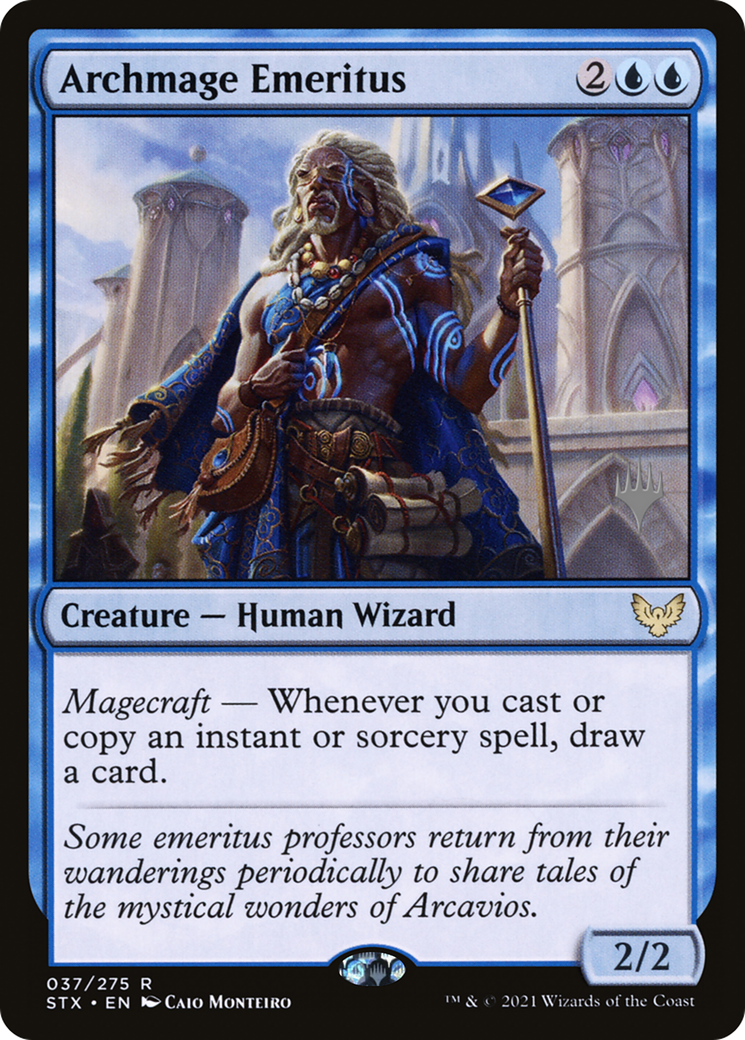 Archmage Emeritus (PSTX-37P) - Strixhaven: School of Mages Promos