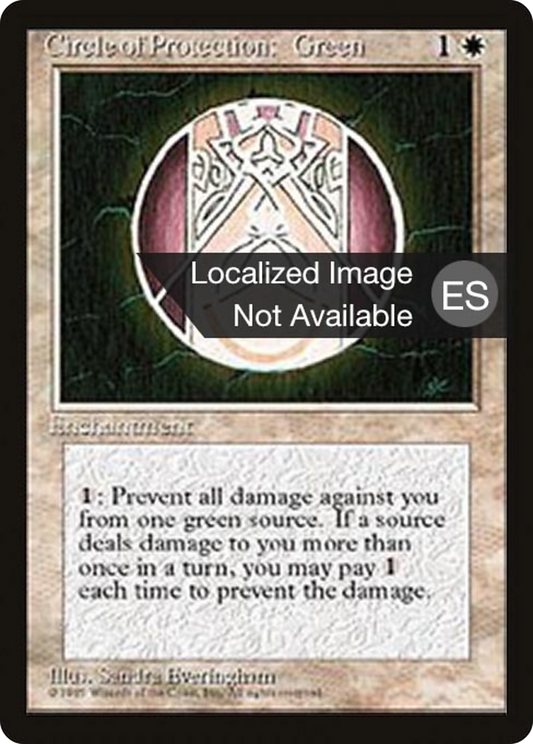 Circle of Protection: Green (4BB-016) - Fourth Edition Foreign Black Border