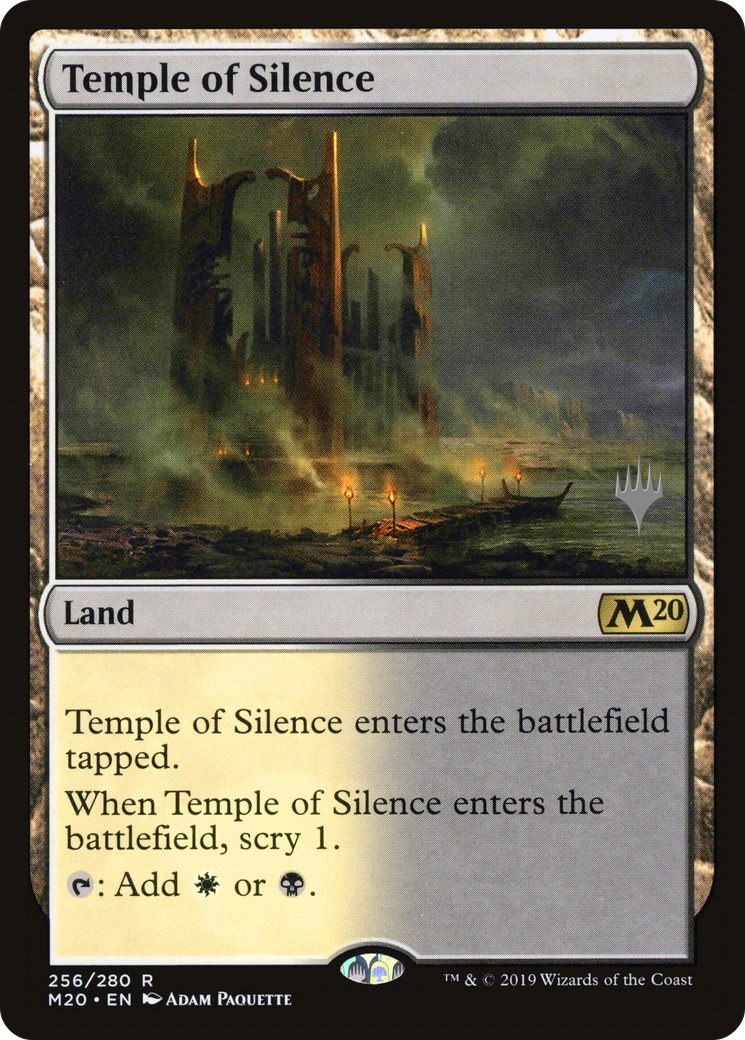 Temple of Silence (PPM20-256P) - Core Set 2020 Promos (Promo Pack) Foil
