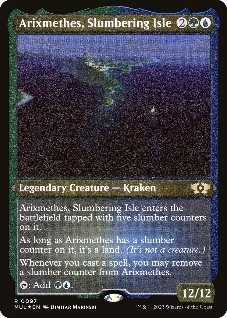 Arixmethes, Slumbering Isle (MUL-097) - Multiverse Legends Etched Foil