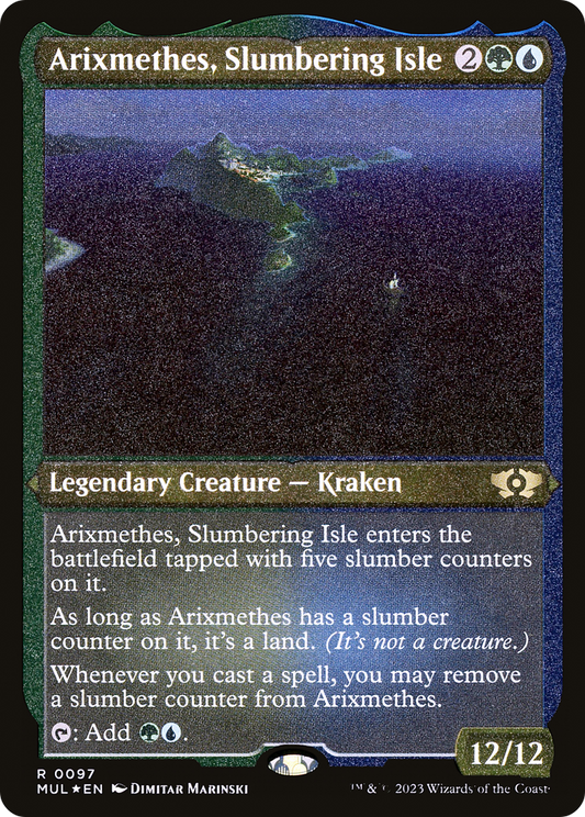 Arixmethes, Slumbering Isle (MUL-097) - Multiverse Legends Etched Foil