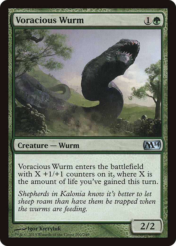 Voracious Wurm (M14-200) - Magic 2014 Foil