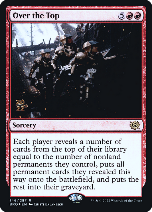 Over the Top (PRE-146S) - The Brothers' War Promos (Prerelease) Foil
