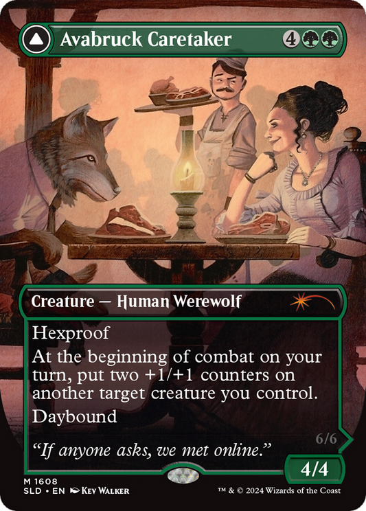 Avabruck Caretaker // Hollowhenge Huntmaster (SLD-1608) - Secret Lair Drop