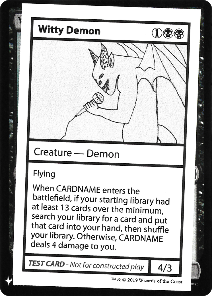 Witty Demon (CMB1-050) - Mystery Booster Playtest Cards 2019