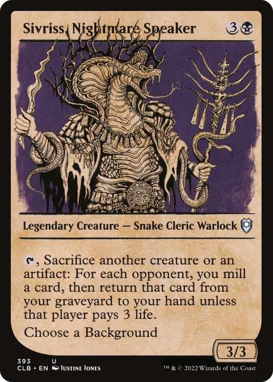 Sivriss, Nightmare Speaker (CLB-393) - Commander Legends: Battle for Baldur's Gate: (Showcase) Foil