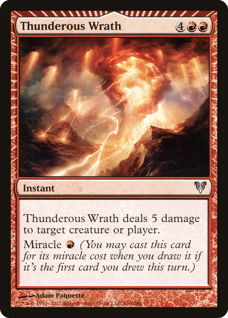 Thunderous Wrath (AVR-160) - Avacyn Restored: (miracle) Foil