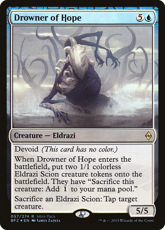 Drowner of Hope (UMP-057) - Battle for Zendikar Promos: (devoid) Foil