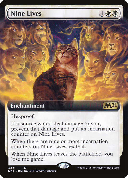 Nine Lives (Extended Art) (M21-344) - Core Set 2021: (Extended Art) Foil