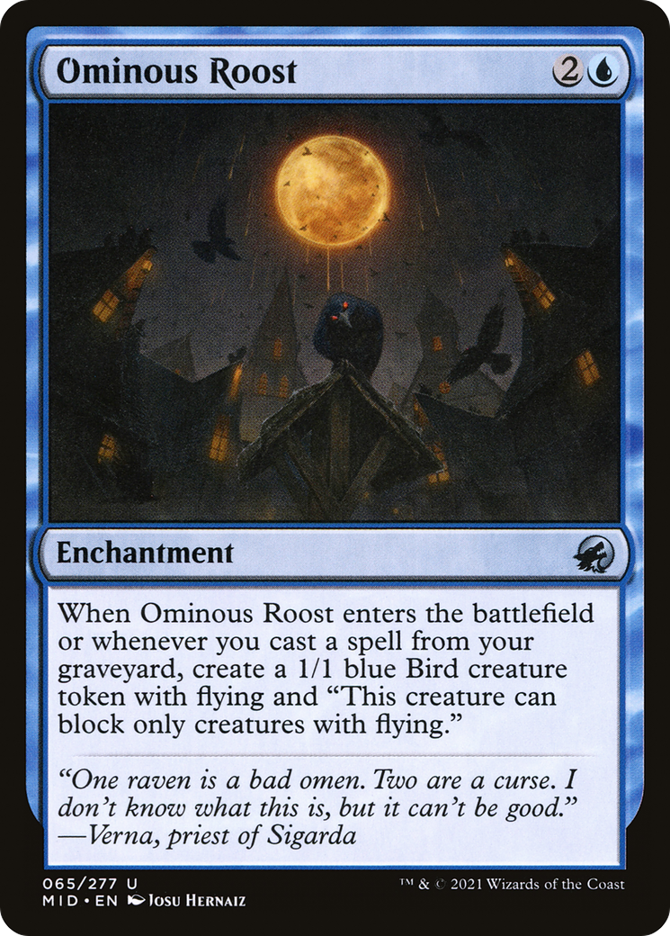 Ominous Roost (MID-065) - Innistrad: Midnight Hunt Foil