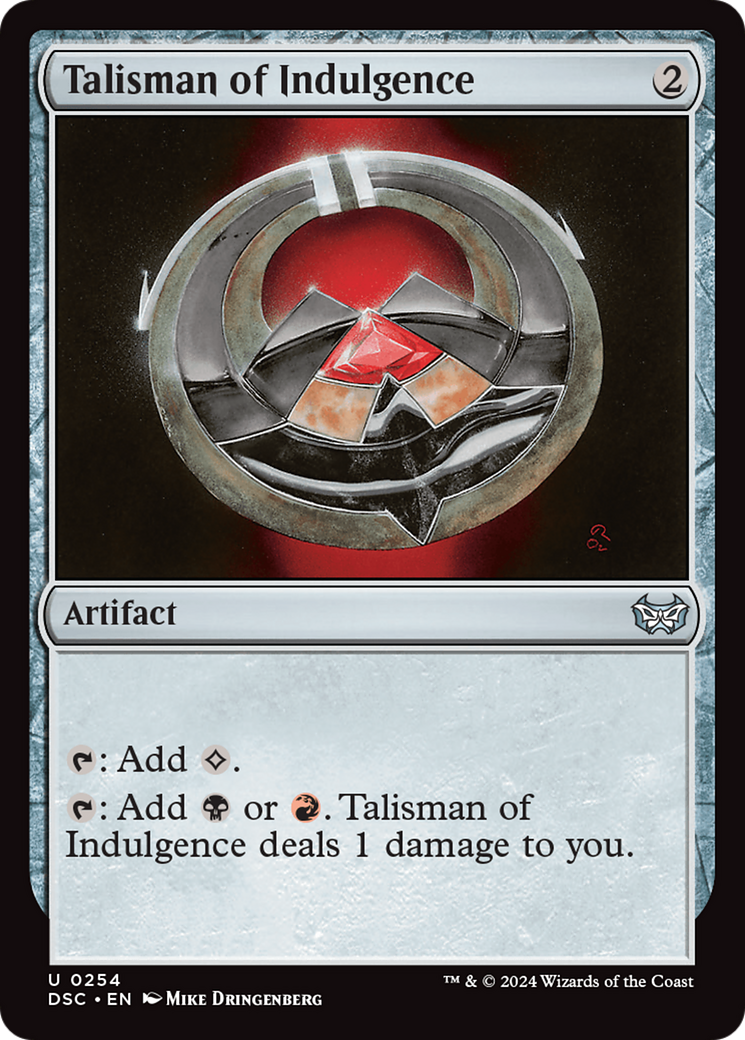 Talisman of Indulgence (DSC-254) - Duskmourn: House of Horror Commander