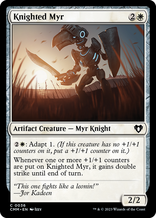 Knighted Myr (CMM-036) - Commander Masters Foil