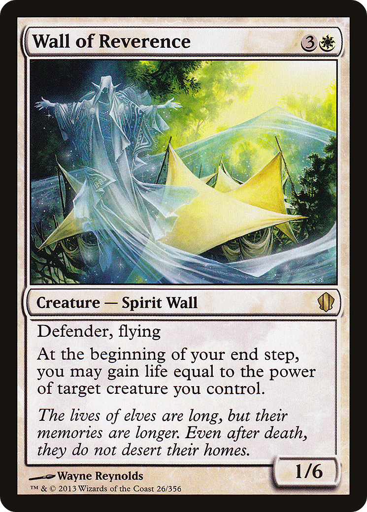 Wall of Reverence (C13-026) - Commander 2013