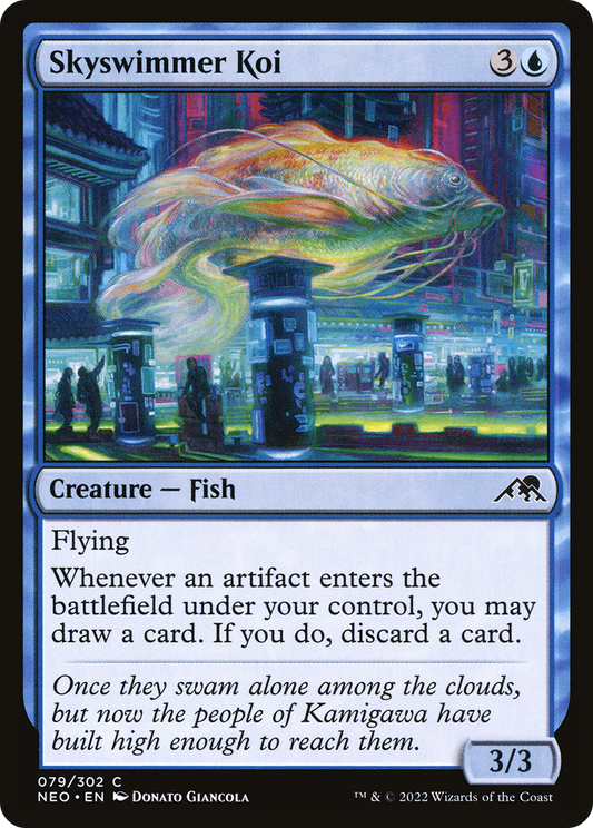 Skyswimmer Koi (NEO-079) - Kamigawa: Neon Dynasty Foil