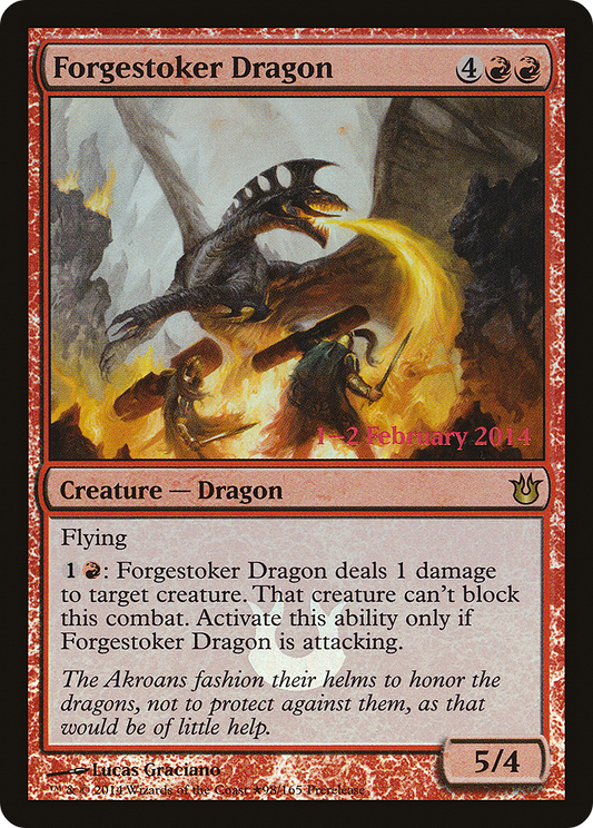 Forgestoker Dragon (PRE-98★) - Born of the Gods Promos (Prerelease) Foil