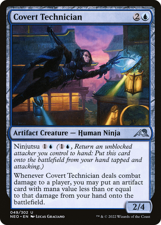 Covert Technician (NEO-049) - Kamigawa: Neon Dynasty Foil