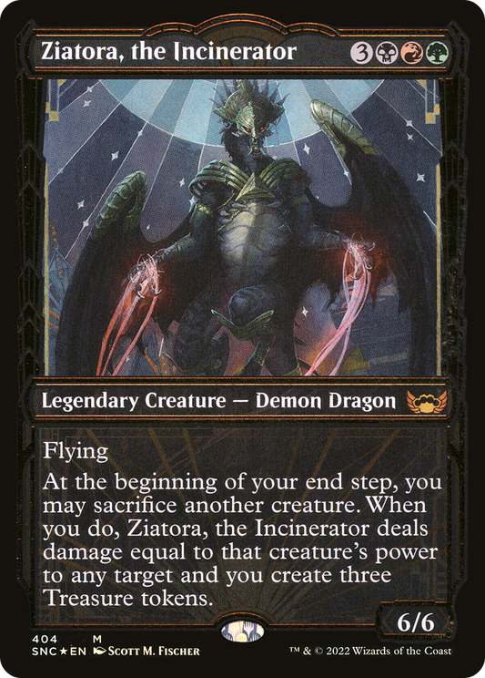 Ziatora, the Incinerator (SNC-404) - Streets of New Capenna: (Showcase) Foil