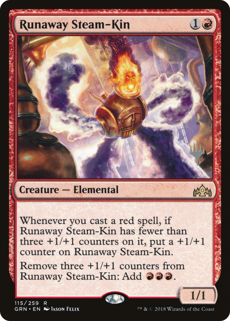 Runaway Steam-Kin (PGRN-115P) - Guilds of Ravnica Promos