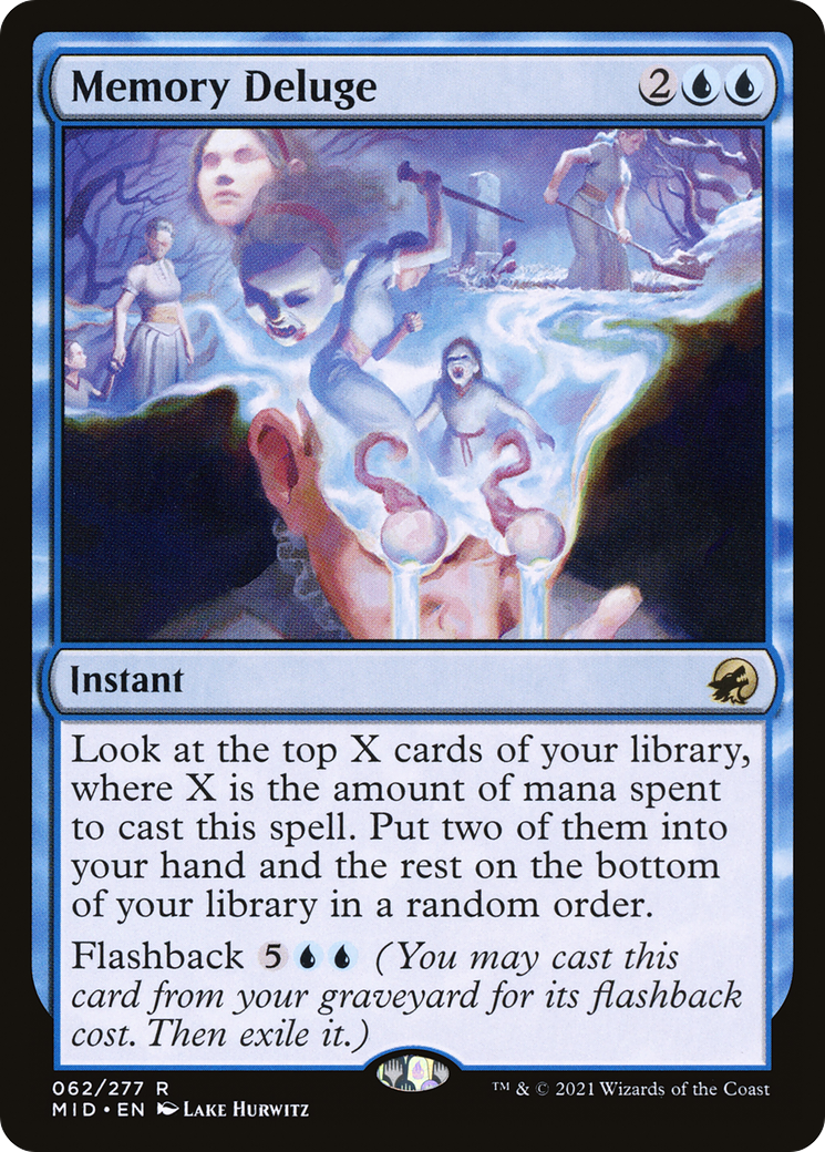 Memory Deluge (MID-062) - Innistrad: Midnight Hunt Foil