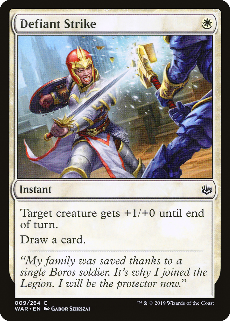 Defiant Strike (WAR-009) - War of the Spark Foil