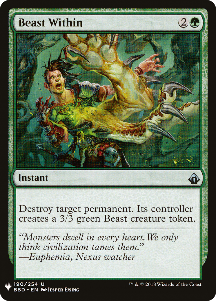 Beast Within (BBD) (LIST-BBD-190) - The List