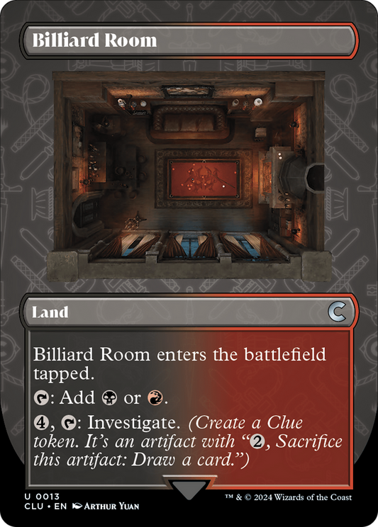 Billiard Room (Borderless) (CLU-013) - Ravnica: Clue Edition (Borderless)