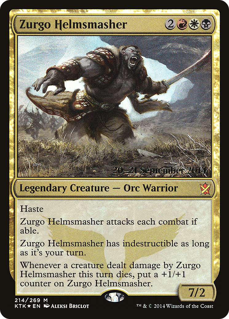 Zurgo Helmsmasher (PKTK-214S) - Khans of Tarkir Promos Foil