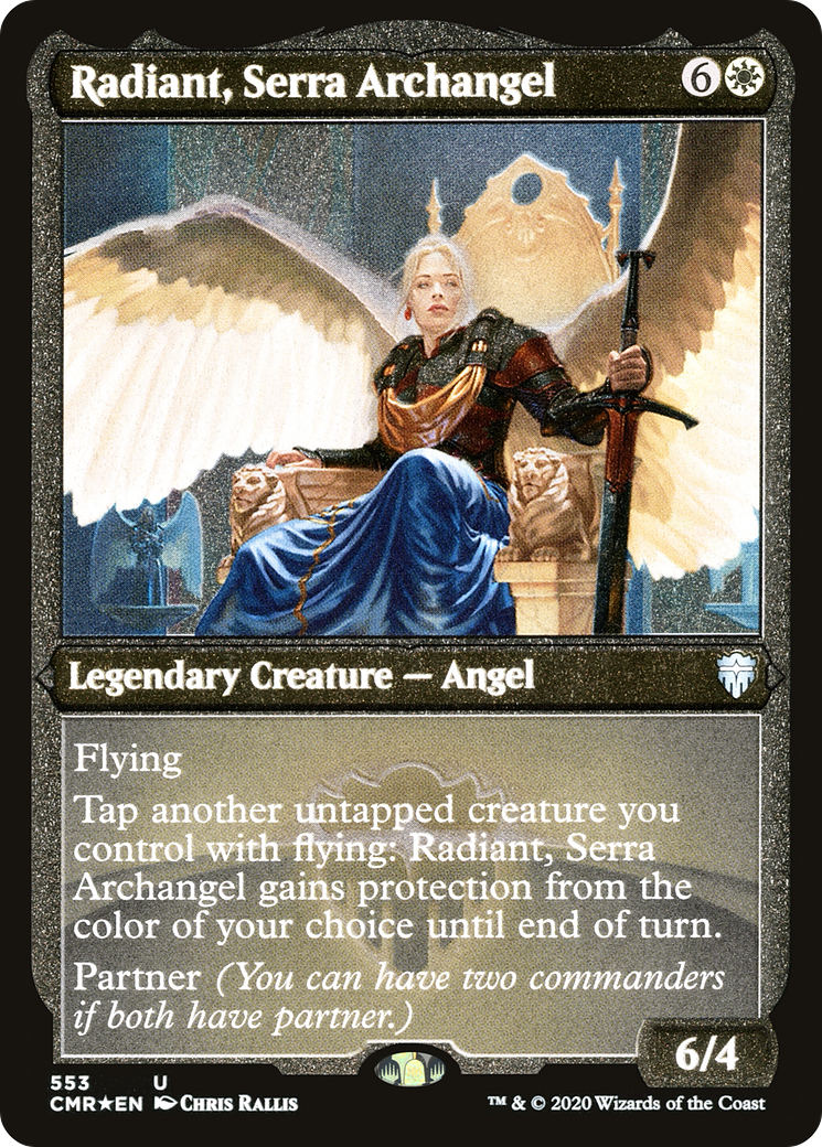 Radiant, Serra Archangel (CMR-553) - Commander Legends Etched Foil