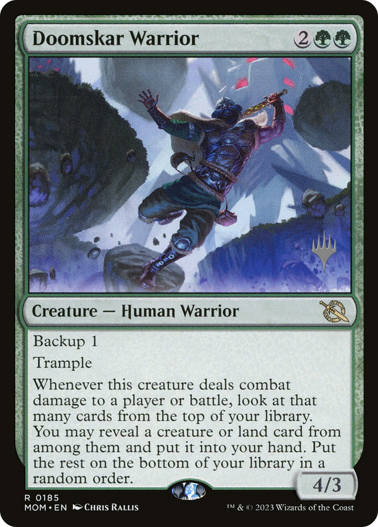 Doomskar Warrior (PMOM-185P) - March of the Machine Promos Foil