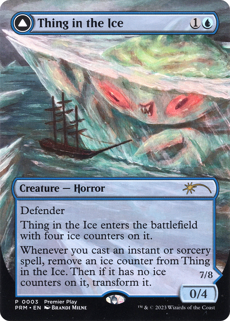 Thing in the Ice // Awoken Horror (PR23-003) - Regional Championship Qualifiers 2023: (convertdfc) (Borderless)