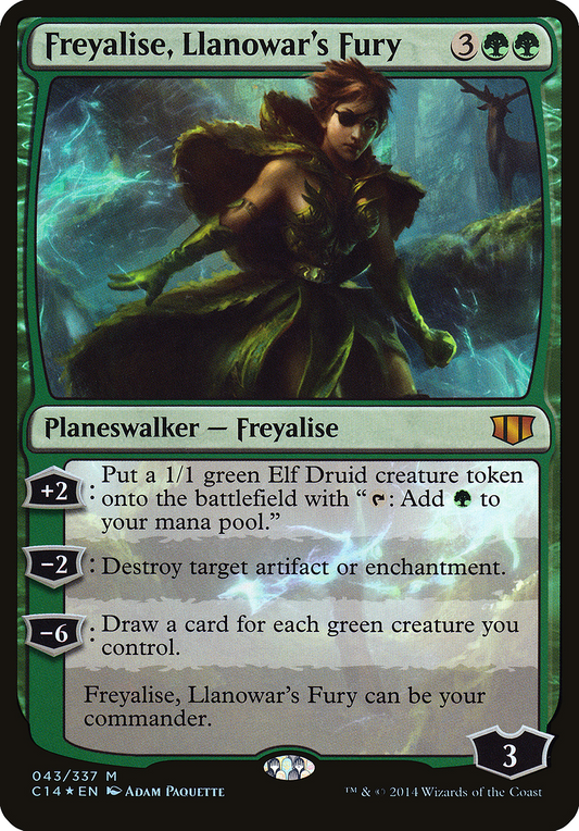 Freyalise, Llanowar's Fury (OC14-043) - Commander 2014 Oversized Foil