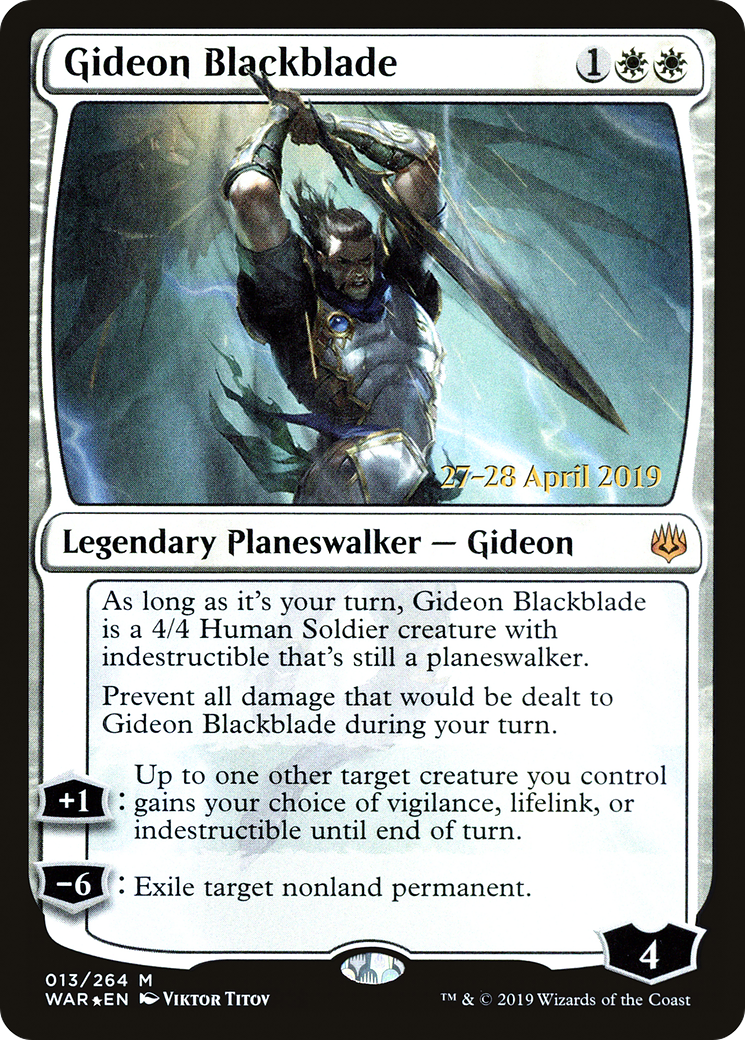 Gideon Blackblade (PWAR-13S) - War of the Spark Promos Foil