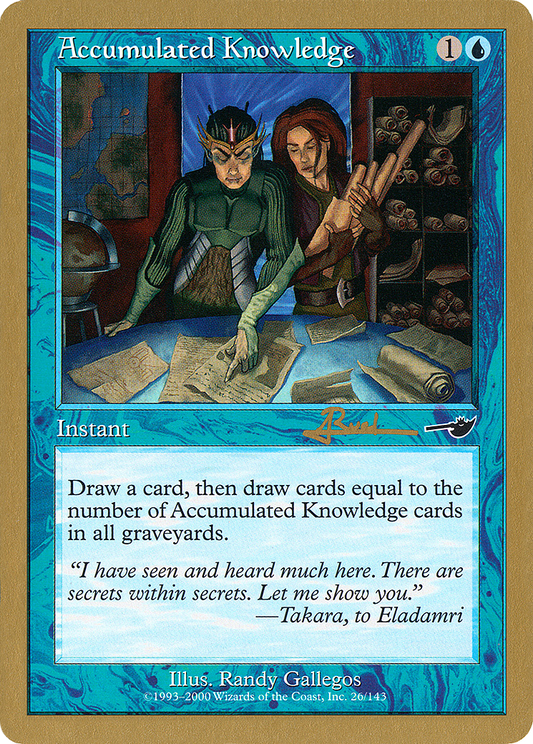 Accumulated Knowledge (WC01-AR26) - World Championship Decks 2001