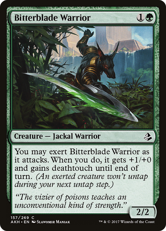 Bitterblade Warrior (AKH-157) - Amonkhet Foil