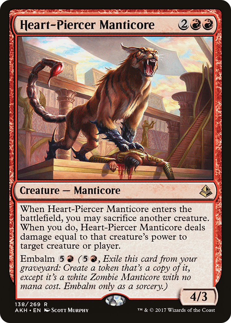 Heart-Piercer Manticore  (AKH-138) - Amonkhet Foil