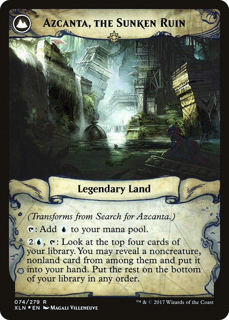 Search for Azcanta // Azcanta, the Sunken Ruin (PXLN-74S) - Ixalan Promos: (compasslanddfc) Foil