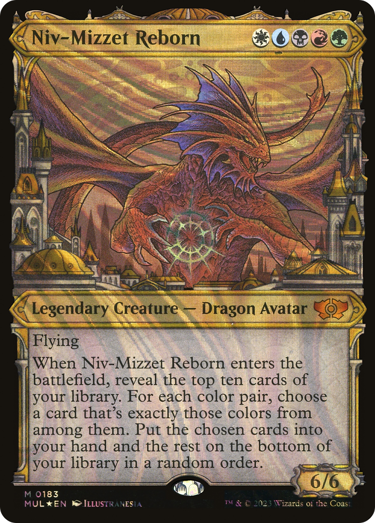 Niv-Mizzet Reborn (MUL-183) - Multiverse Legends: (Showcase) Foil