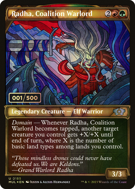 Radha, Coalition Warlord (MUL-185Z) - Multiverse Legends: (Showcase) Foil