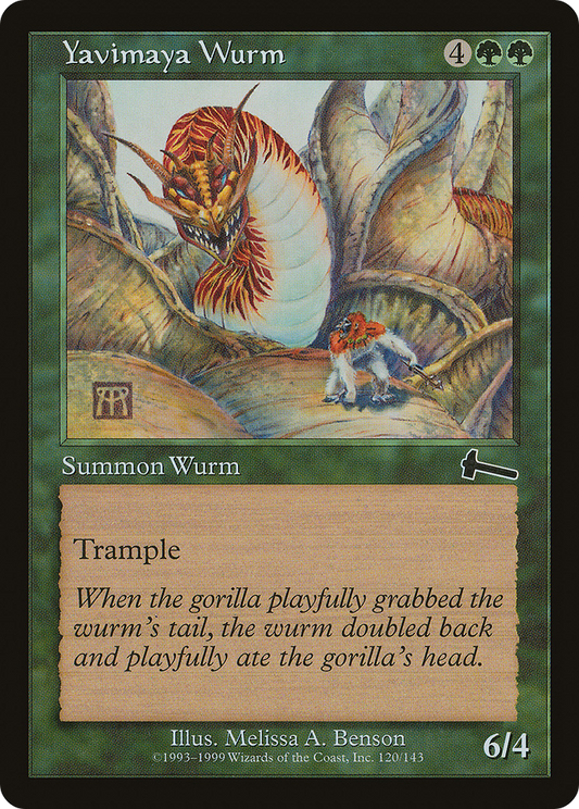 Yavimaya Wurm (ULG-120) - Urza's Legacy Foil