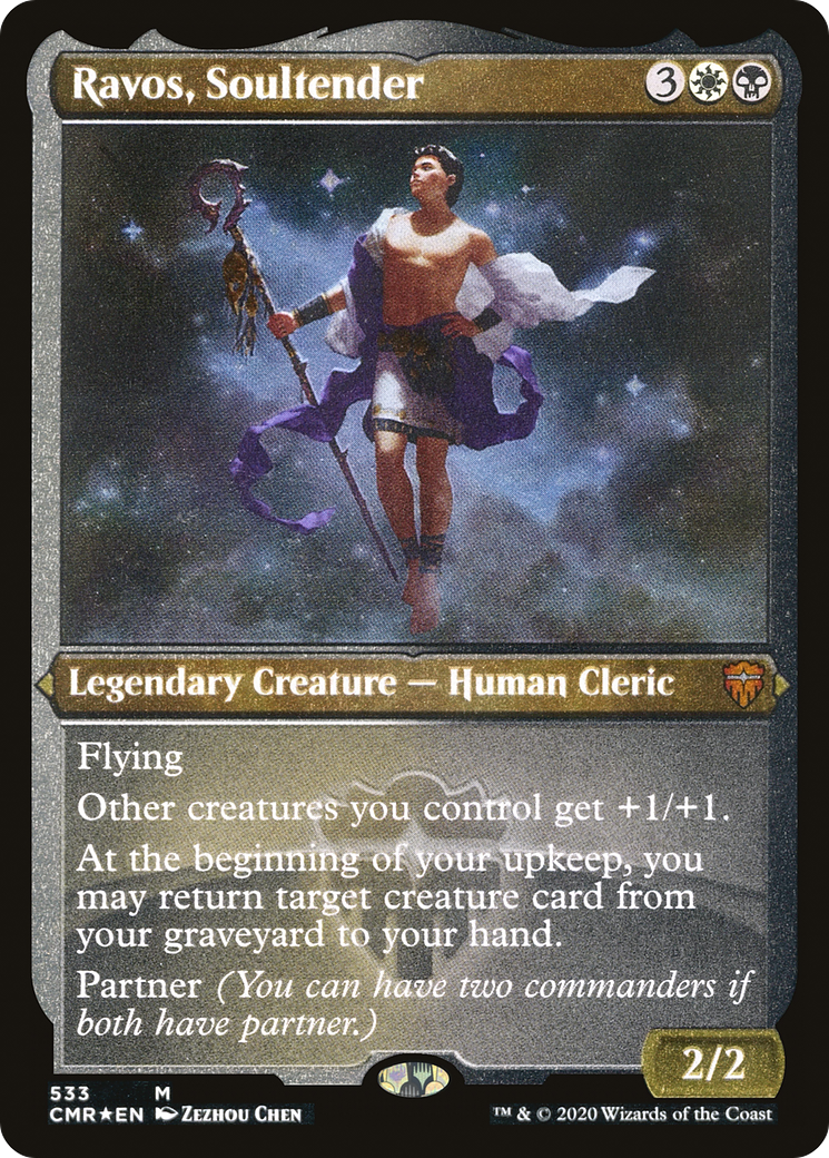 Ravos, Soultender (CMR-533) - Commander Legends Etched Foil