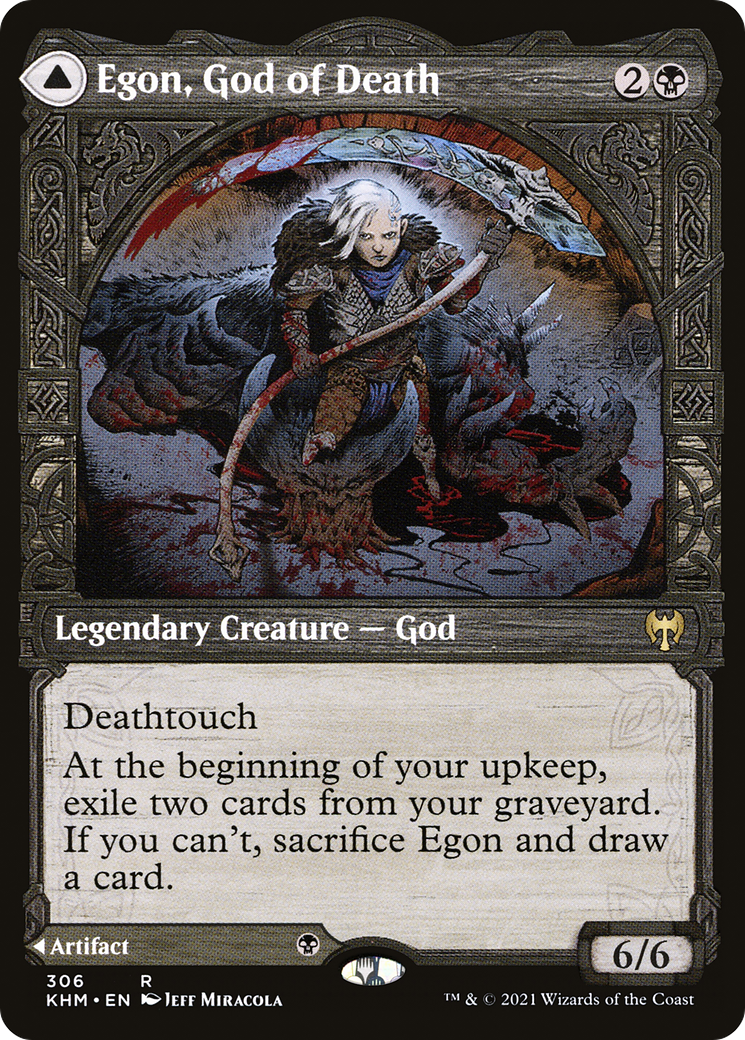 Egon, God of Death // Throne of Death (KHM-306) - Kaldheim: (Showcase) Foil