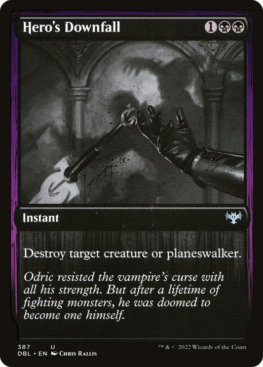 Hero's Downfall (DBL-387) - Innistrad: Double Feature Foil