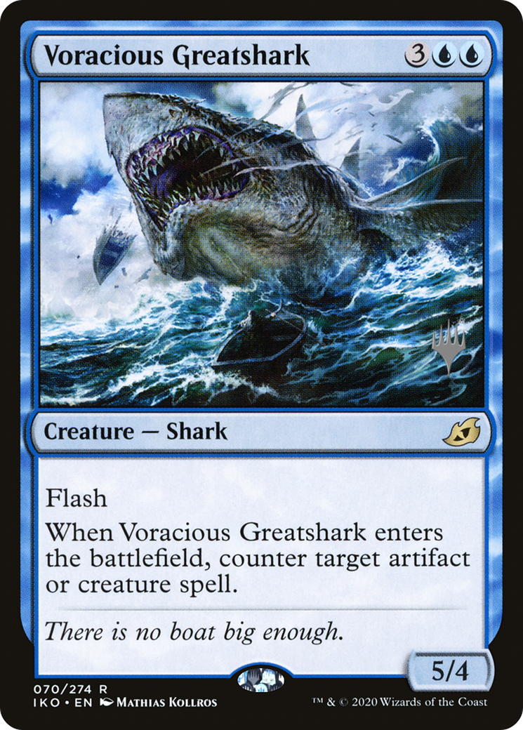 Voracious Greatshark (PPIKO-70P) - Ikoria: Lair of Behemoths Promos (Promo Pack) Foil