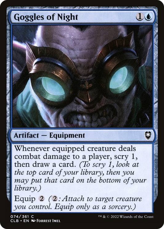 Goggles of Night (CLB-074) - Commander Legends: Battle for Baldur's Gate Foil