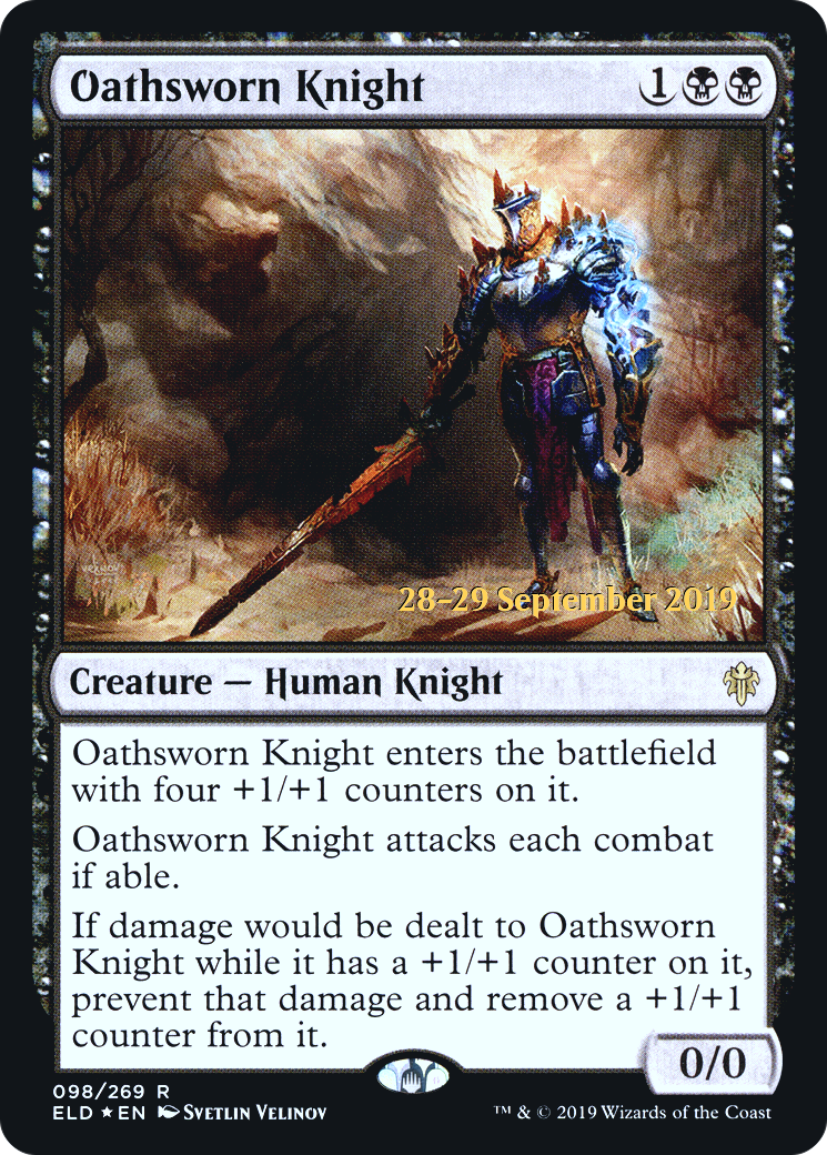 Oathsworn Knight (PRE-98S) - Throne of Eldraine Promos (Prerelease) Foil